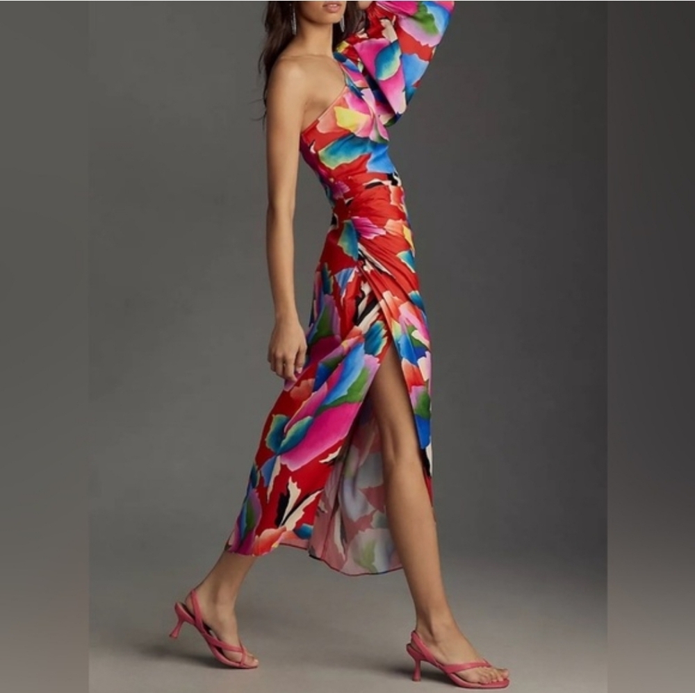 FARM Rio Vibrant One Shoulder Dresa - Picture 2 of 4